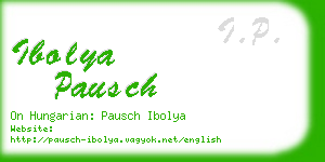 ibolya pausch business card